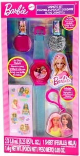 Kozmetični komplet Barbie s sijajem za ustnice in laki za nohte