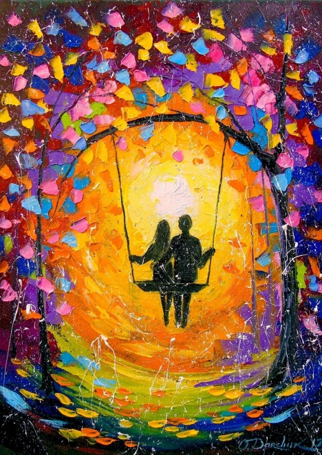 Sestavljanka Romantična ljubezen 1000 koščkov