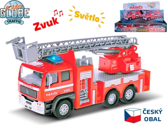 Gasilsko vozilo s svetlobo in zvokom 14 cm – Kids Globe Traffic