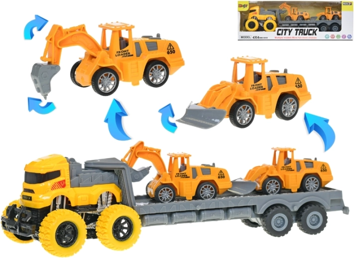 Vlačilec s gradbenimi vozili na vztrajnik 37 cm