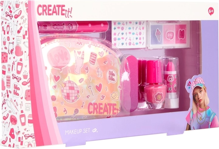 Create It! Otroški komplet ličil s kozmetično torbico