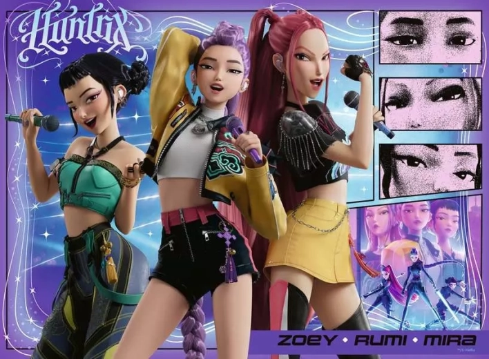 Ravensburger sestavljanka K-pop: Lovke demonov XXL 100 kosov