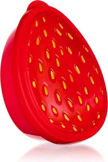 Škatla za malico jagoda 19,5 × 16 × 6 cm plast rdeča
