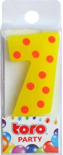 Torta svečka številka 7 TORO za zapičiti 4,5 cm