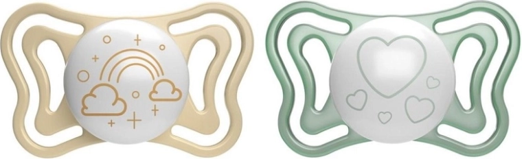 Chicco Pacifier Physio Light Night Silicone 2–6 m, 2 pcs