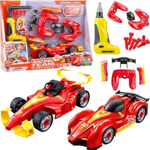 Komplet za tuning dirkalnega avta z vijačenjem z aku izvijačem in lučmi