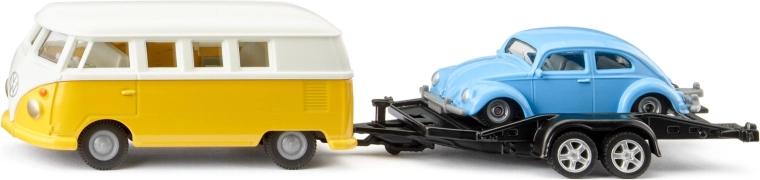 Siku Super – Volkswagen T1 s prikolico in Hroščem 1:50