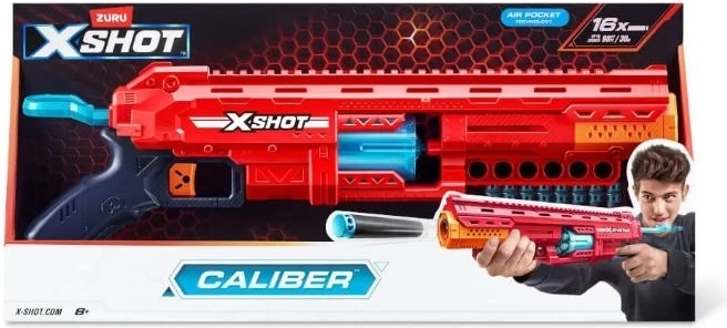 ZURU X-Shot Caliber penasti izstreljevalnik z bobenskim nabojnikom