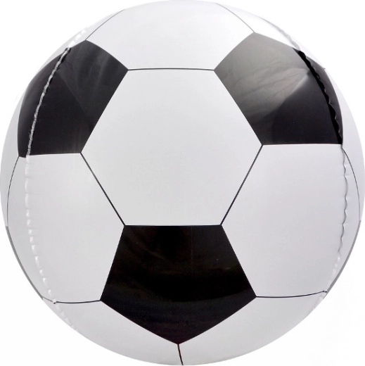 Foil Balloon 16" Soccer Ball Black‑White