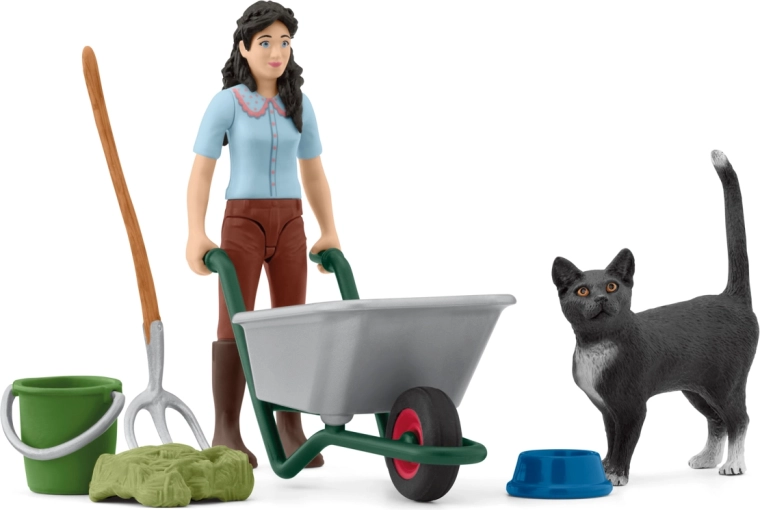 Igralni komplet za čiščenje hleva z Emily – POCKET SET HORSE CLUB