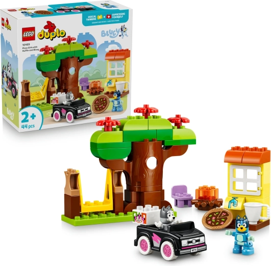 Komplet LEGO DUPLO Bluey – Picerija z Muffinko in Bluey