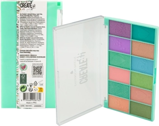 Create it! mintna paleta senčil za oči, 12 odtenkov