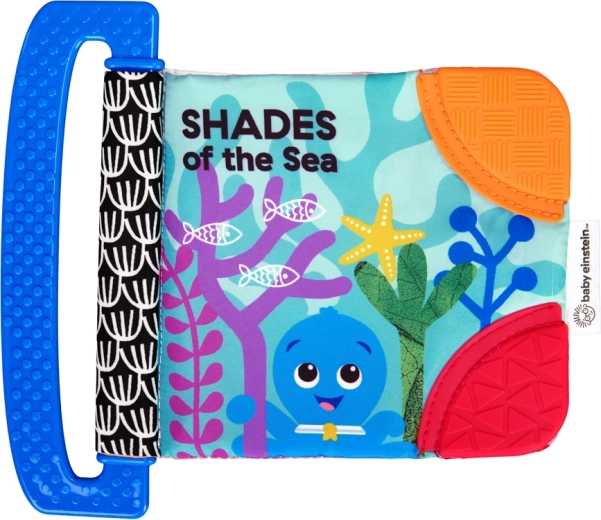 Mehka knjiga Baby Einstein z grizali in teksturami Shades of the Sea, od 0 mesecev