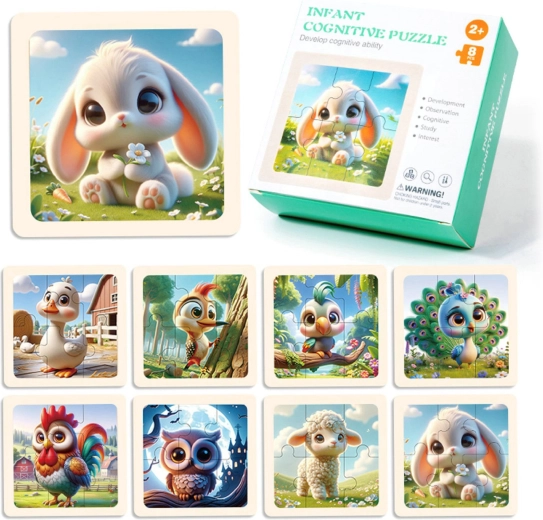 Wooden Farm Puzzle, 8 Pieces