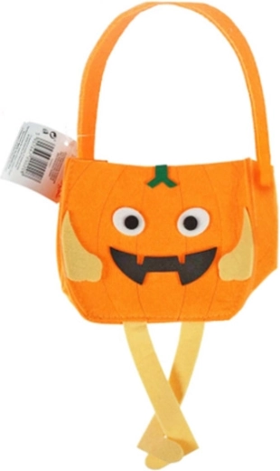 Halloweenska filcasta košarica v obliki buče