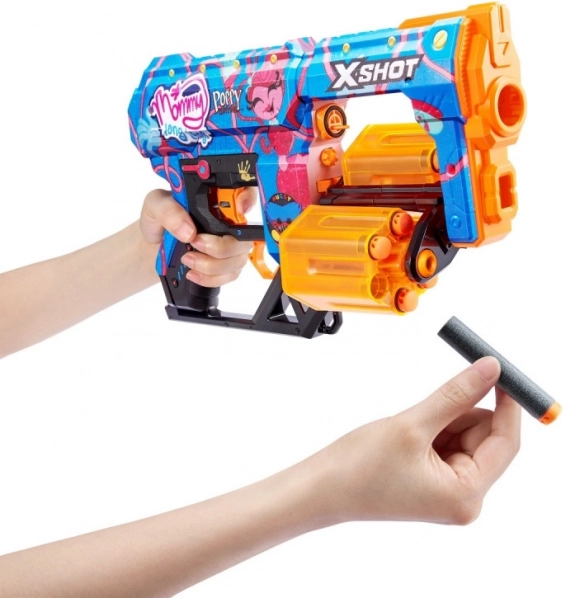 X-Shot Skins Dread Poppy Playtime – otroški penasti blaster za 12 puščic