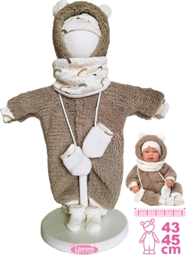 Llorens oblačilo za punčko New Born 43–45 cm, 5-delni komplet