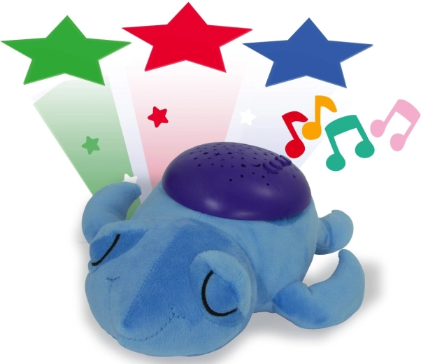 Jamara LED nočna lučka s projektorjem in melodijami Dreamy Turtle, modra - 1 kos