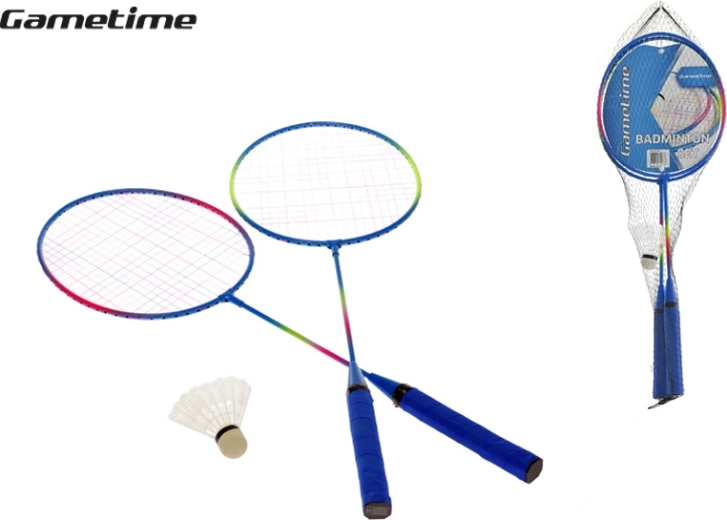 Komplet badminton loparjev 62,5 cm s košarki v mreži