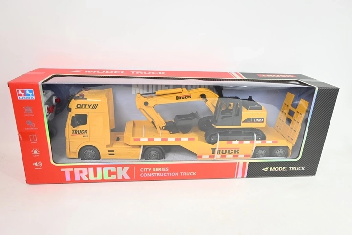 Tovornjak – avto-vleka z radijsko vodenim bagrom – set