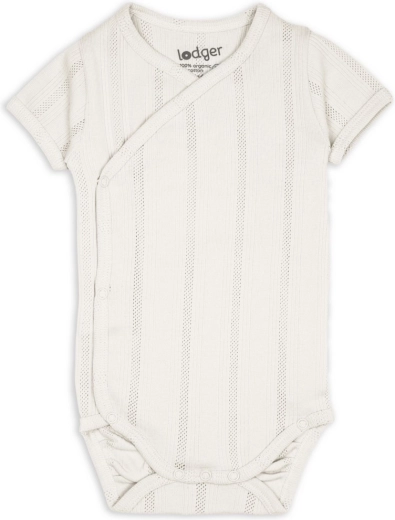 Lodger bodi s kratkimi rokavi pointelle cream, vel. 62