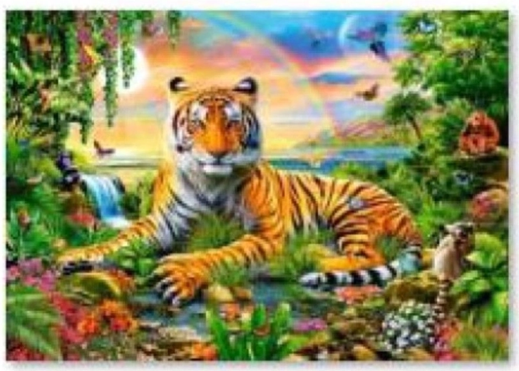 Diamantni mozaik (diamond painting) tiger 40 × 30 cm - 1 kos
