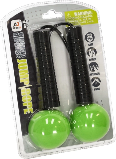 Wireless jump rope with balls for cardio training