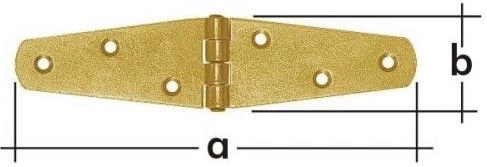 Trikotni prepleteni tečaj 200 × 40 × 2 mm, rumeno pocinkano jeklo