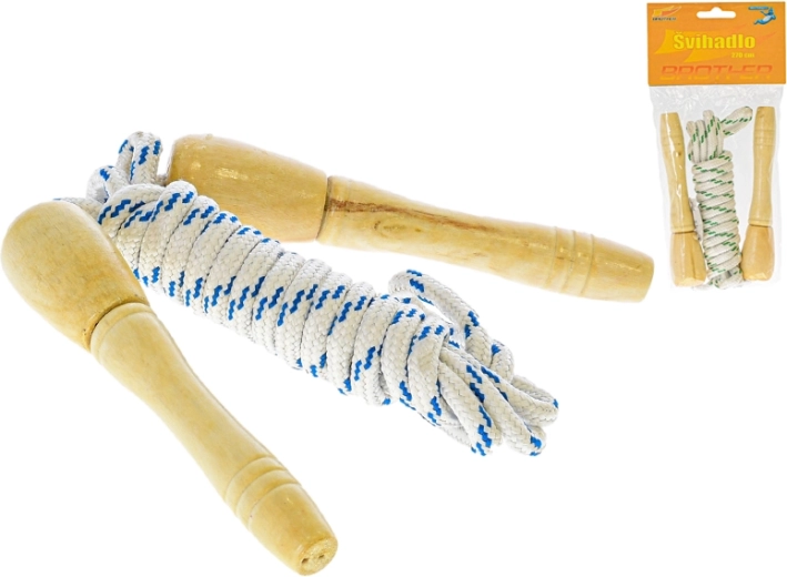 Štuh 270 cm z lesenimi ročaji, 2 barvi