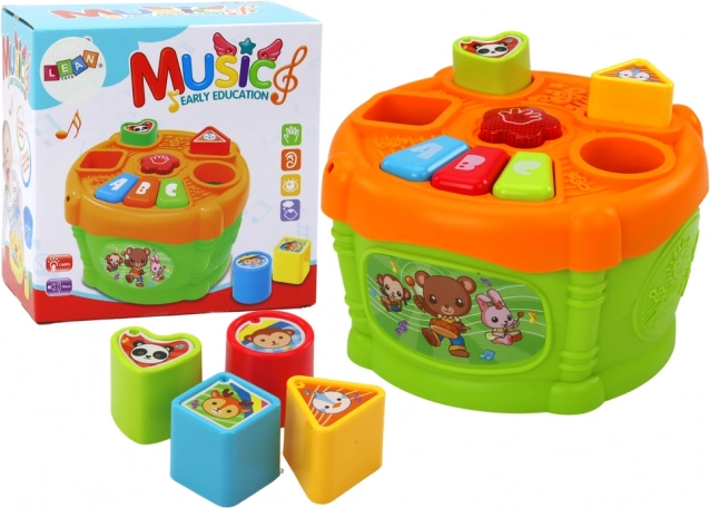 Interaktivna izobraževalna plastična igrača v obliki bobna