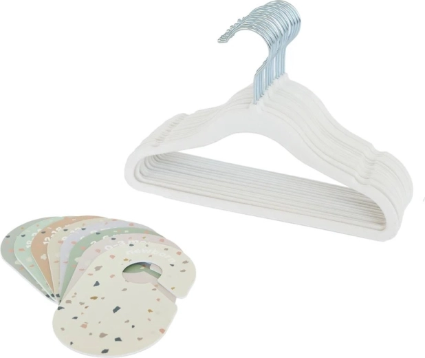 3 Sprouts komplet obešalnikov in delilnikov za omaro cream/terrazzo