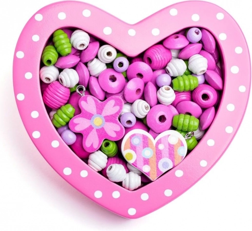 Komplet perlic za nizanje Srček