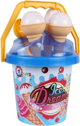Komplet za pesek sladoled – moder vedro