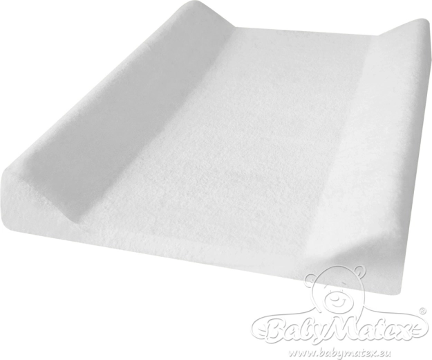 Premium frotirna prevleka BabyMatex za previjalno podlogo 50 × 70/80 cm, bela