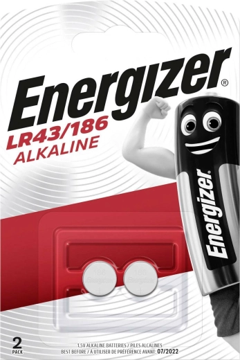 Energizer LR43/186 alkalne gumbne baterije 1,5 V, 2 kos