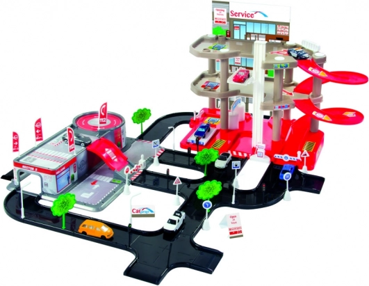 Garažna igralna garnitura s 3 nadstropji in servisom