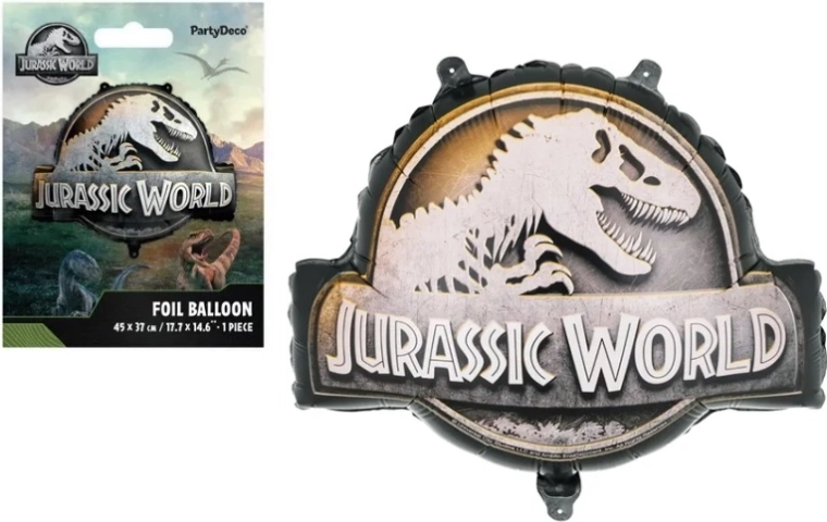 Foil balloon Jurassic World – logo 45 × 37 cm (mix) - 1 piece