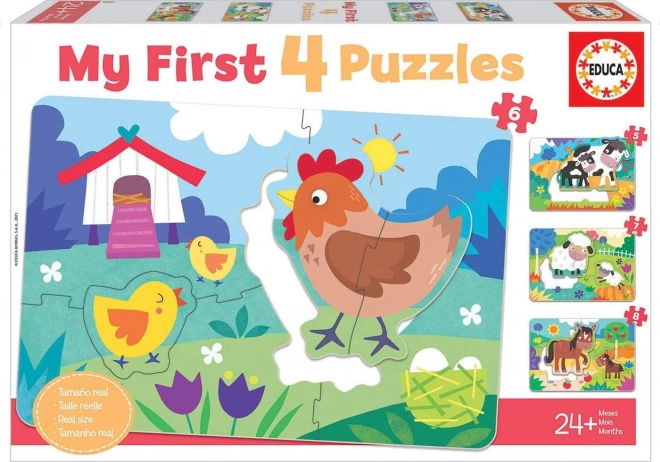 Moje prve sestavljanke mamice in mladički 4v1 EDUCA