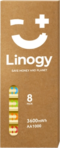 Komplet polnilnih baterij AA LINOGY Li‑ion Pro (8 kosov)