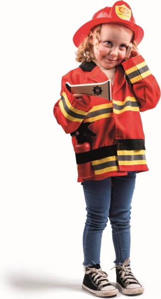 otroški gasilski kostum BIGJIGS TOYS z dodatki