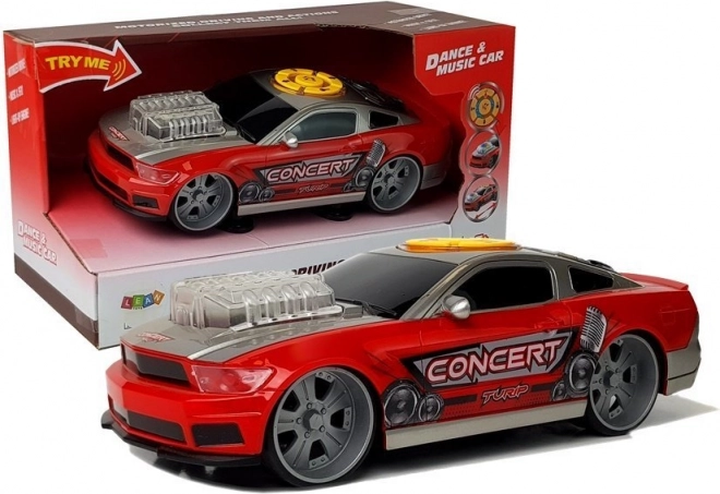 Glasbeni plesni avto DJ z lučmi in zvočniki