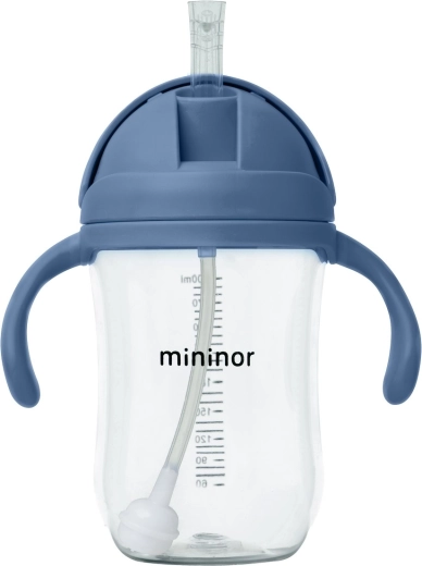 Mininor steklenička s slamico iz tritana 330 ml Blue Whale