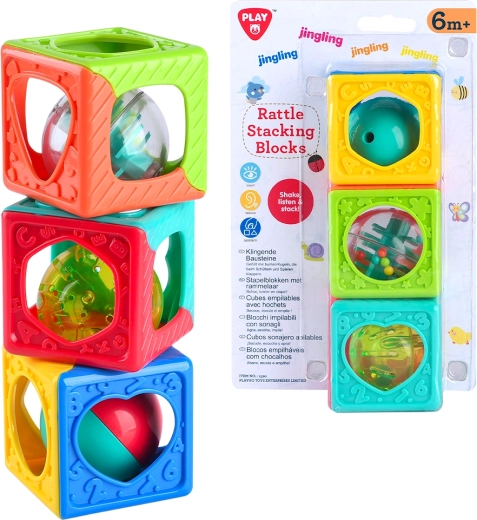 PlayGo konstrukcijske kocke z ropotuljico
