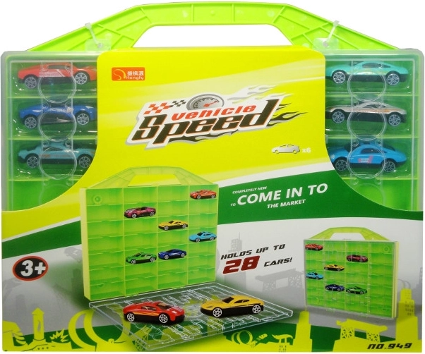 Komplet avtomobilčkov z shranjevalnim kovčkom