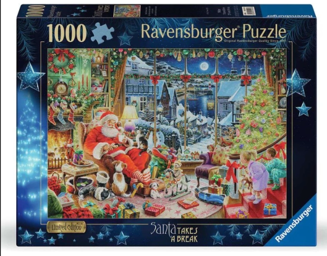 Ravensburger sestavljanka omejena izdaja št. 30: Božiček ima odmor 1000 koščkov