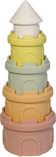 Gumijaste gradbene kocke – grajski stolp za najmlajše
