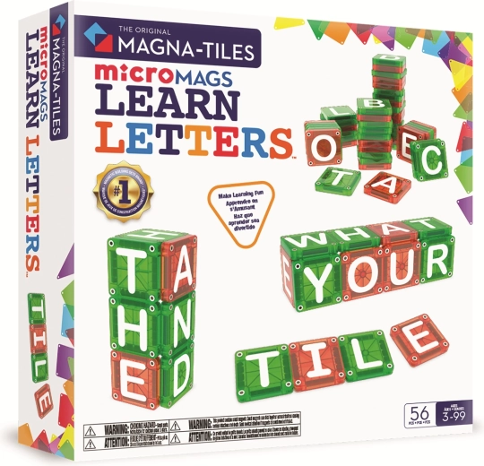 MAGNA-TILES magnetna sestavljanka microMAGS črke, 56 delov