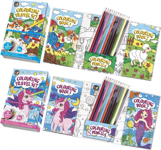 Pobarvanke z 12 barvicami v praktičnem etuiju