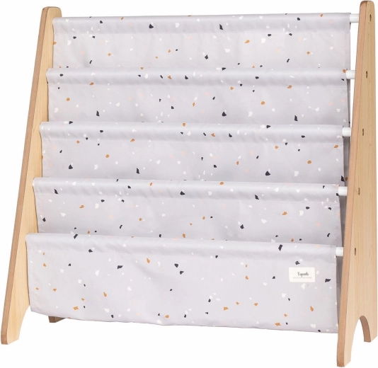 3 Sprouts stojalo za knjige recycled terrazzo/light gray