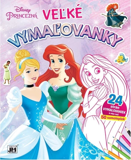 Velike pobarvanke z nalepkami – princese